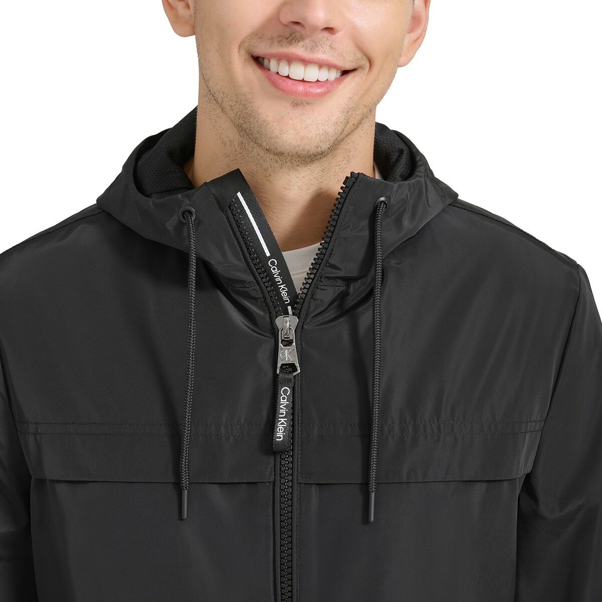 Calvin Klein 男防風防潑水外套 黑