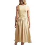 RVCA 女無袖連身洋裝 淺橘