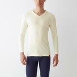 郡是 男V領吸濕發熱抗臭內衣 白