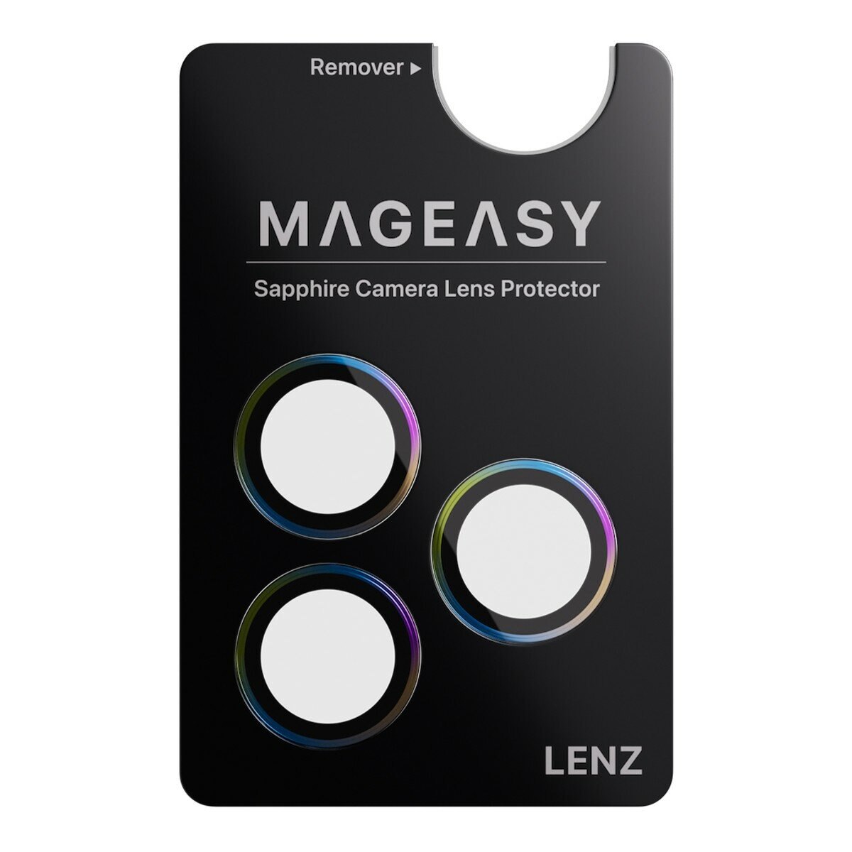 MAGEASY Bright M 不發黃軍規磁吸透明殼 iPhone 17 Pro Max(迷霧磁圈) + 鏡頭保護貼Lenz(炫彩) + Vetro 9H 鋼化玻璃保護膜