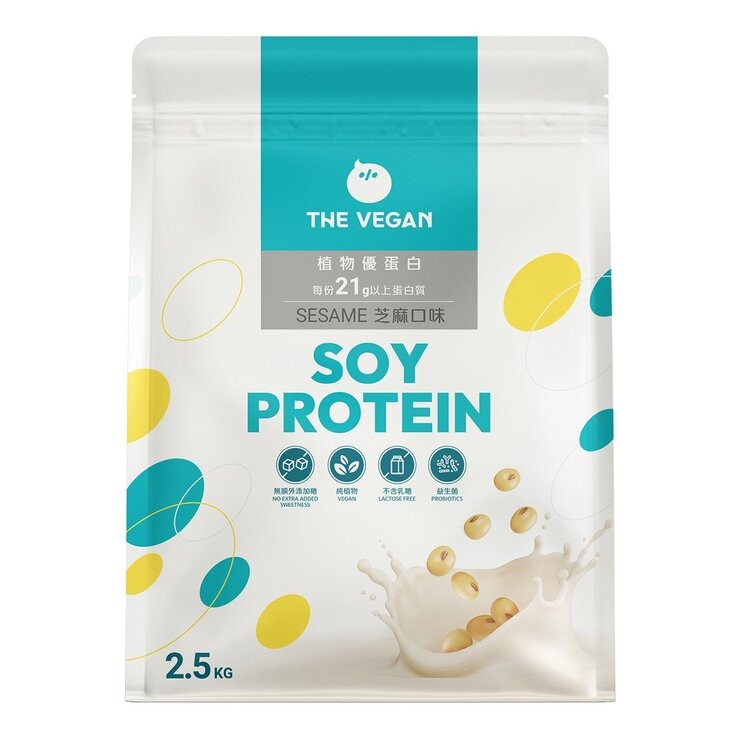 樂維根 植物優蛋白2.5公斤 無額外加糖豆漿口味 / 無額外加糖芝麻口味