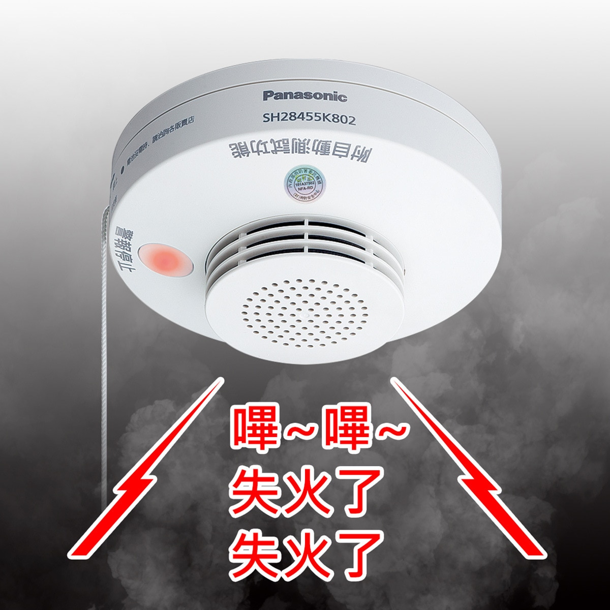 Panasonic 光電式住宅火災警報器(偵煙型)2入組