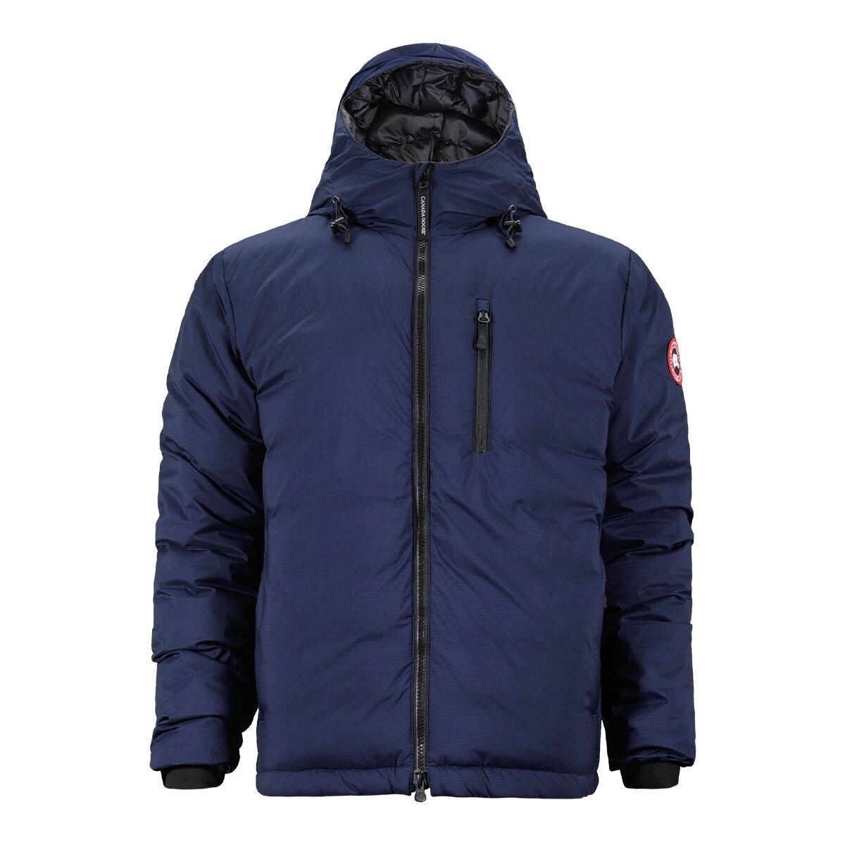 Canada Goose 男短版連帽羽絨外套 深藍