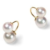 Tokyo Pearl 18K黃K金 6.5公釐 - 8.0公釐 Akoya 珍珠耳環