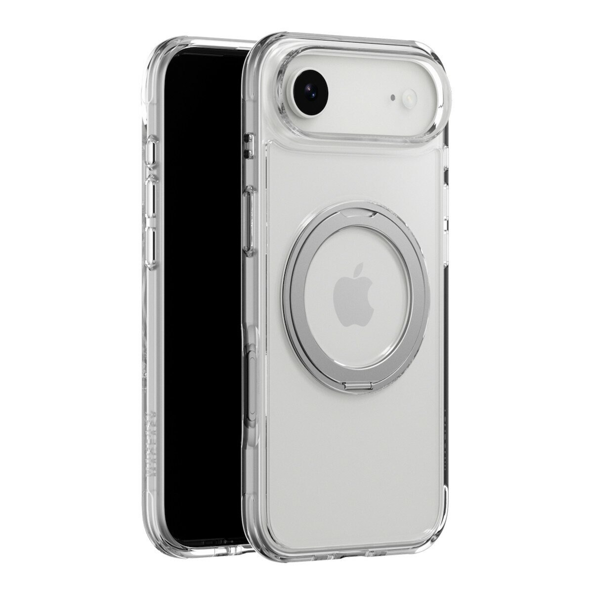 MAGEASY MagStand 360 M 磁吸旋轉支架防摔手機殼 iPhone Air (透明) + 鏡頭保護貼 Lenz(白色) + Vetro 9H 鋼化玻璃保護膜