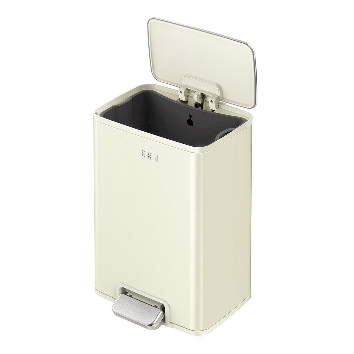 EKO 踏板式不鏽鋼垃圾桶 11公升 2入組 米白