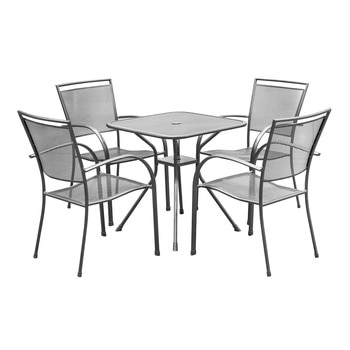 SunVilla 戶外方形餐桌椅五件組