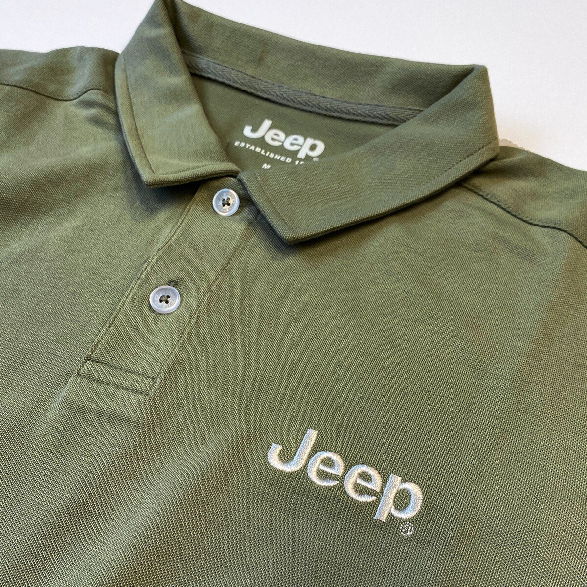 Jeep 男短袖Polo衫 綠