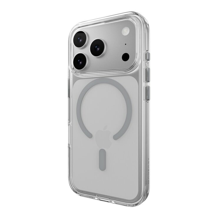 MAGEASY Bright M 不發黃軍規磁吸透明殼 iPhone 17 Pro(迷霧磁圈) + 鏡頭保護貼Lenz(迷霧) + Vetro 9H 鋼化玻璃保護膜