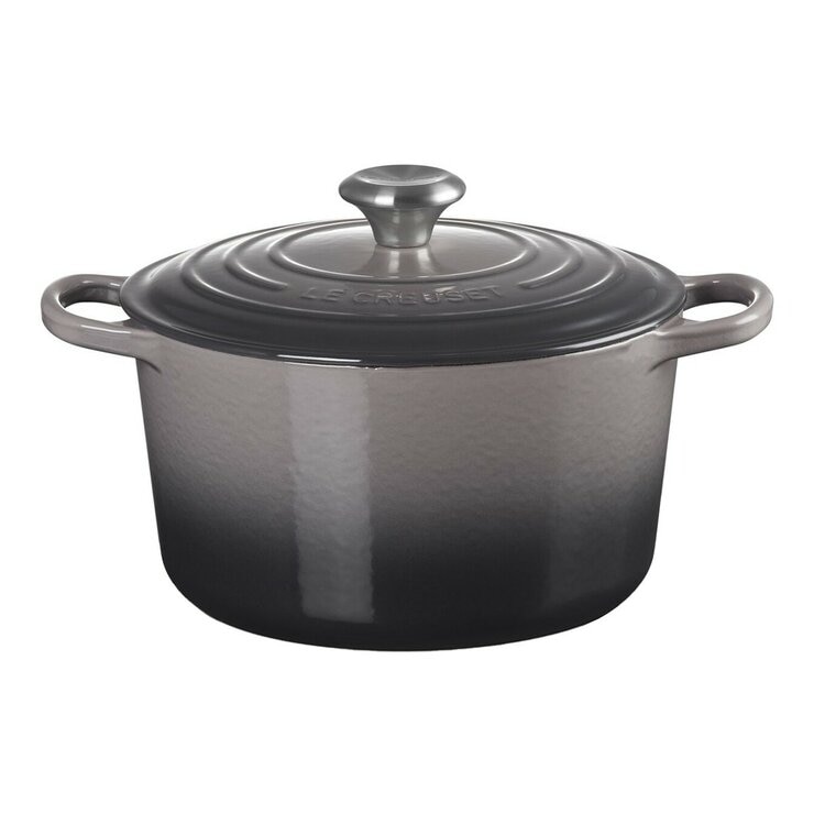 Le Creuset 雙耳圓形鑄鐵深圓鍋 含鋼頭鍋蓋 24公分