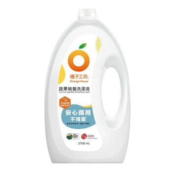 橘子工坊 蔬果碗盤洗潔液 2.7公升