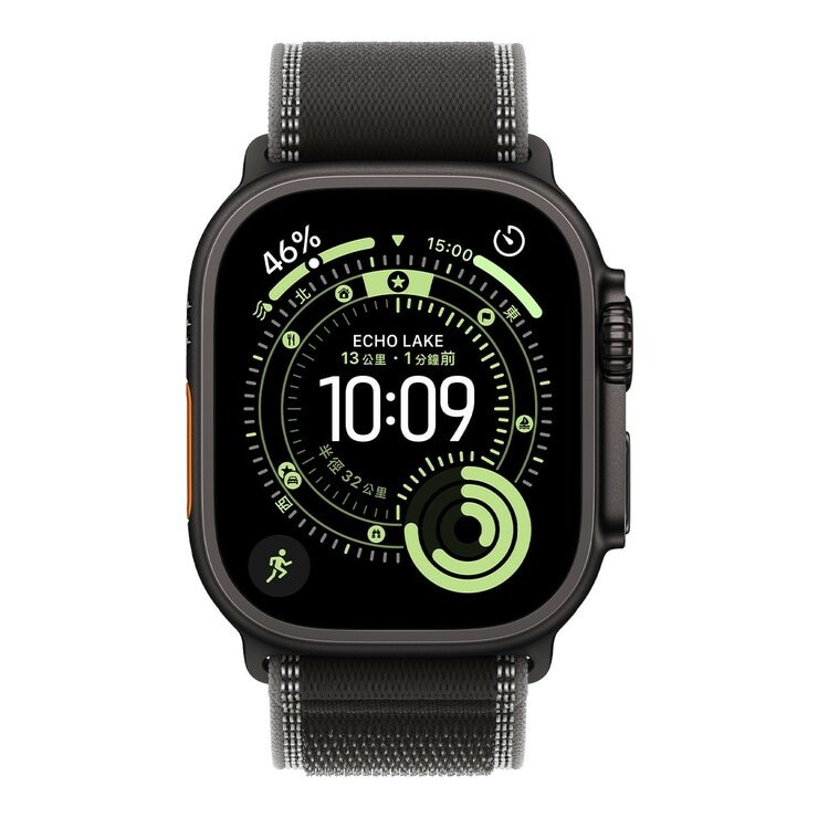 Apple Watch Ultra 3 GPS + 行動網路 49公釐 黑色鈦金屬錶殼 附黑色配木炭色越野錶環 S/M