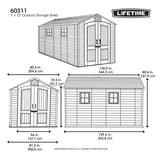 Lifetime 7呎 X 12呎 戶外儲藏屋