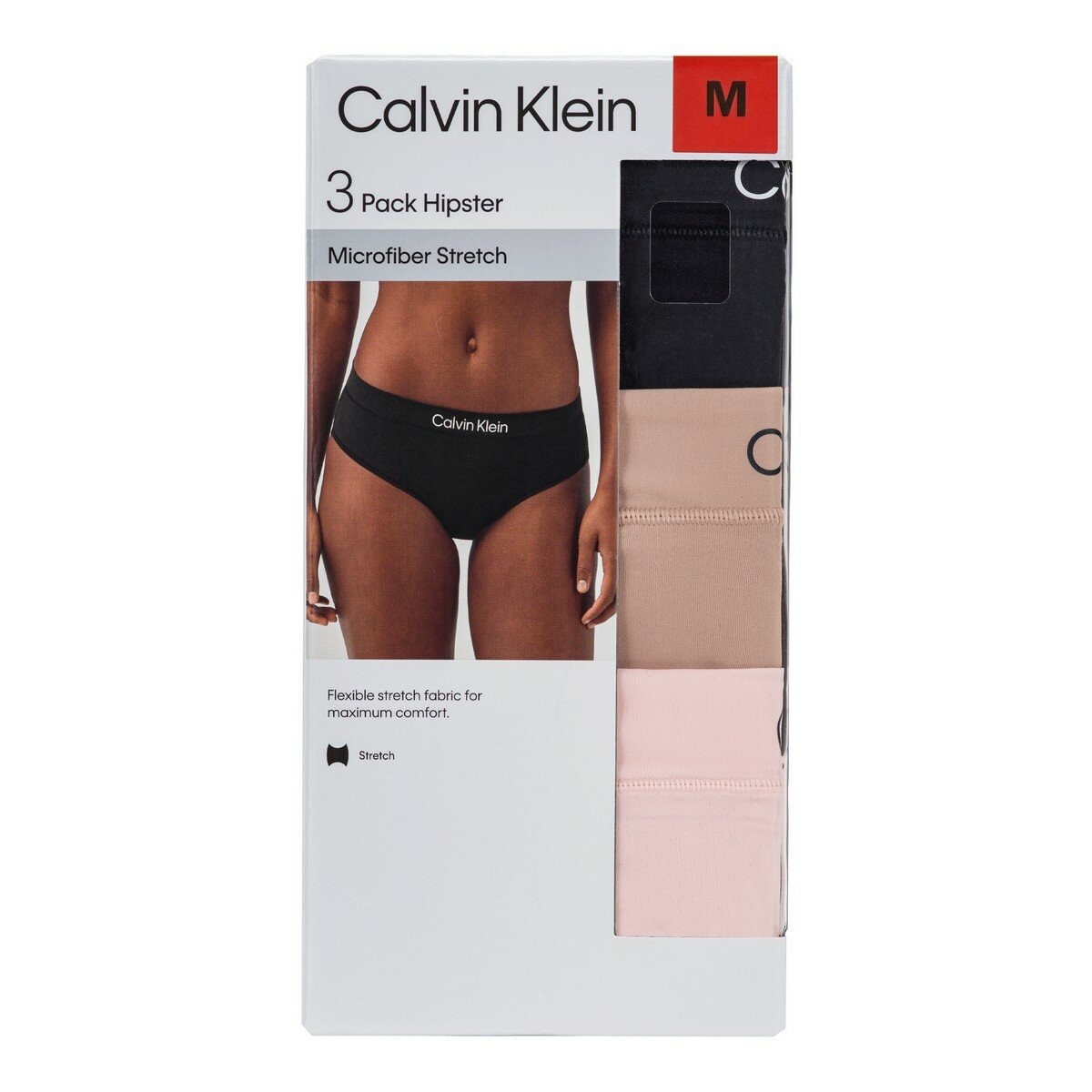 Calvin Klein Bra Wanita Tiga Buah M Hitam+Putih+Merah Muda