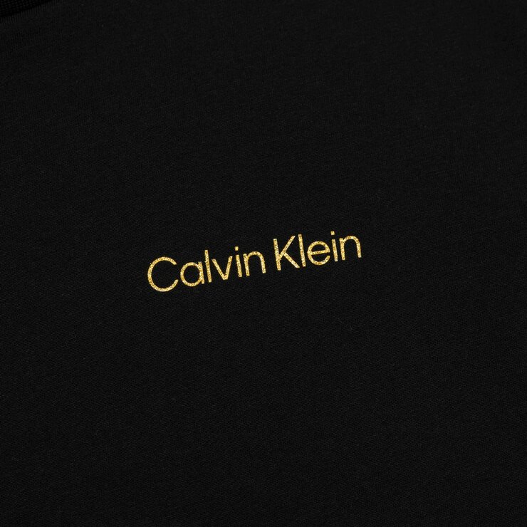 Calvin Klein Jeans 女Logo短袖圓領上衣 黑