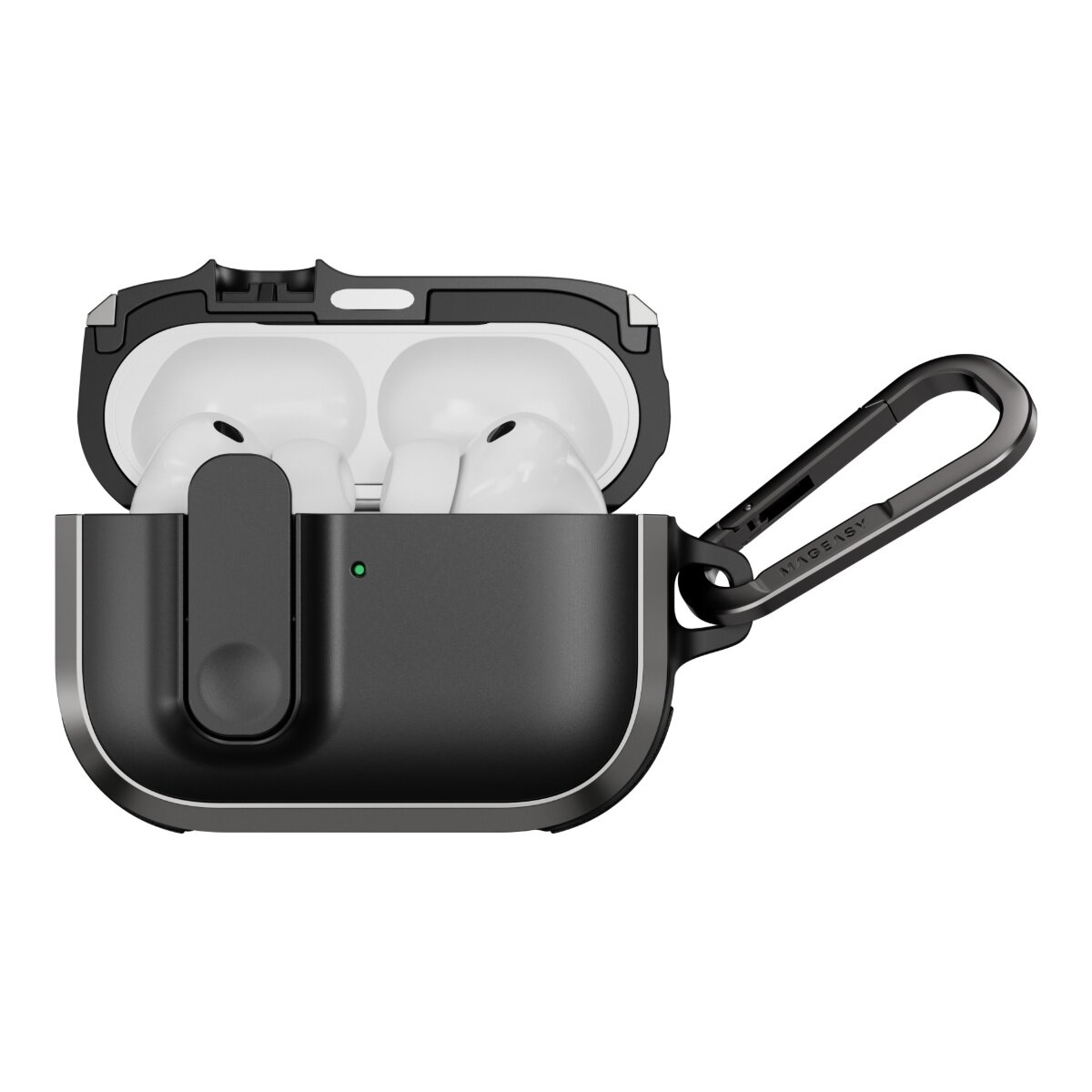 MAGEASY Odyssey with Wrist Strap 抗衝擊磁扣耳機殼 AirPods Pro 3 金屬黑 MAGEASY Odyssey with Wrist Strap 抗衝擊磁扣耳機殼 AirPods Pro 3 金屬黑