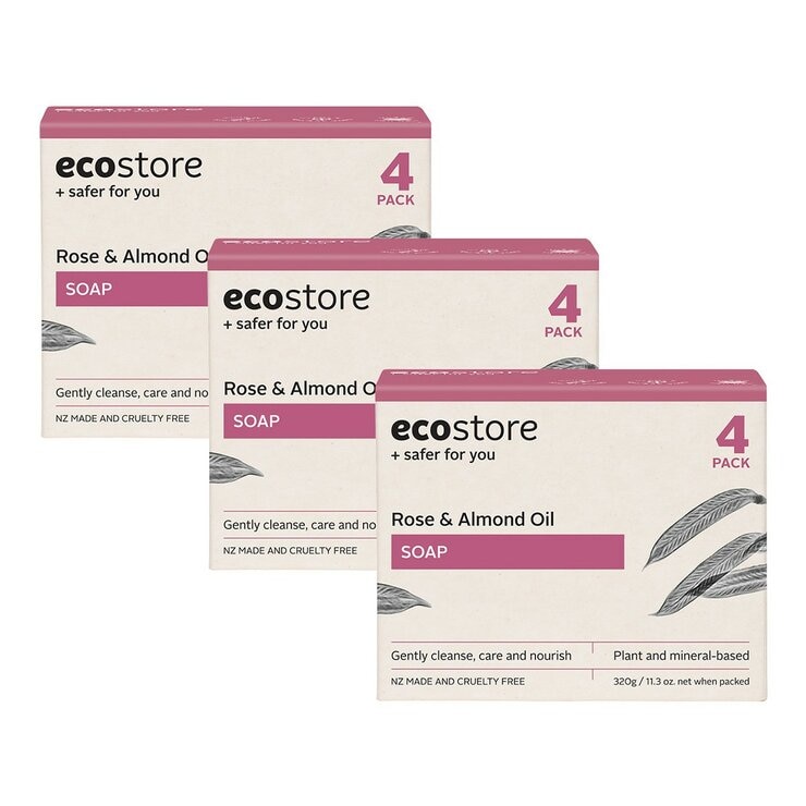ecostore 純淨香皂 80公克 X 4入 X 3組
