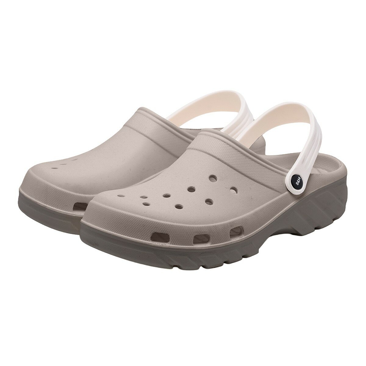 母子鱷魚 水陸雙色洞洞鞋 灰