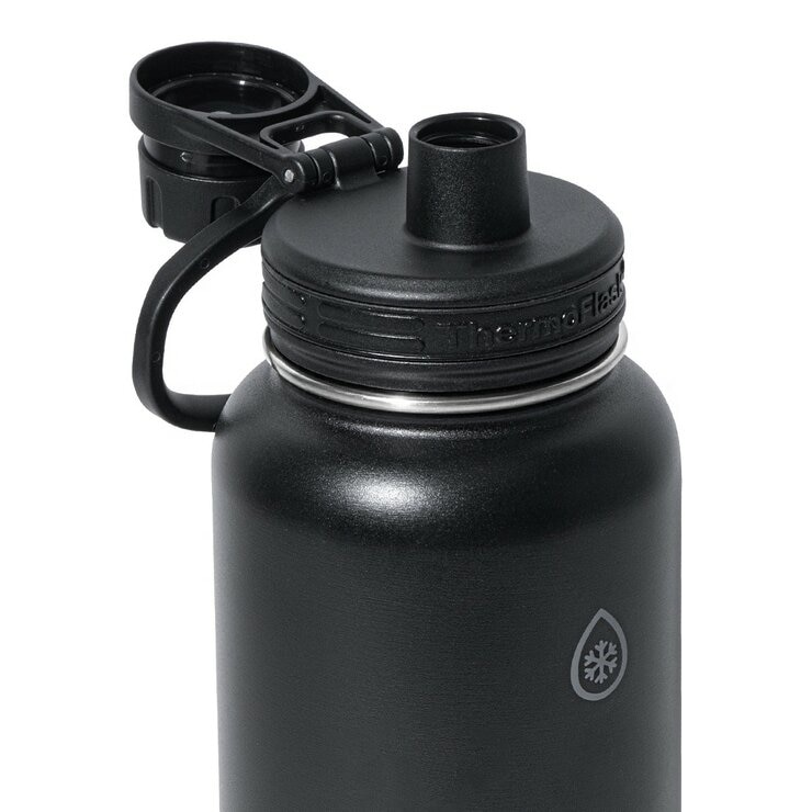 Thermoflask 不鏽鋼保冷保溫瓶 946毫升 X 2件組 深邃黑+霧玫瑰粉