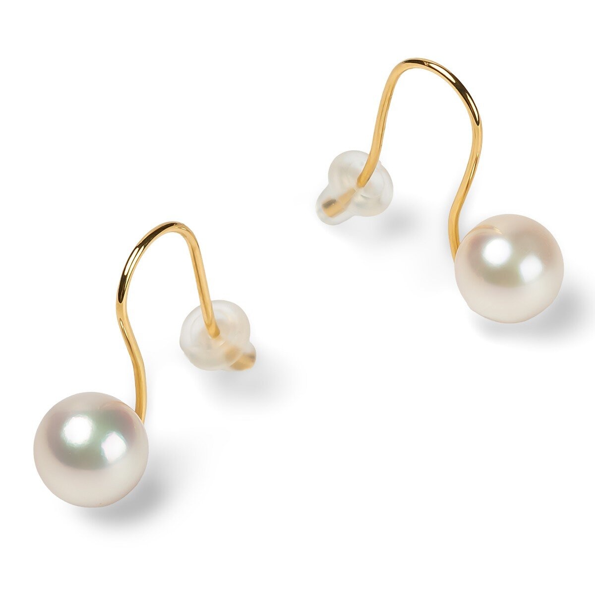 Tokyo Pearl 18K黃K金 7.5公釐 - 8.0公釐 Akoya 珍珠耳環