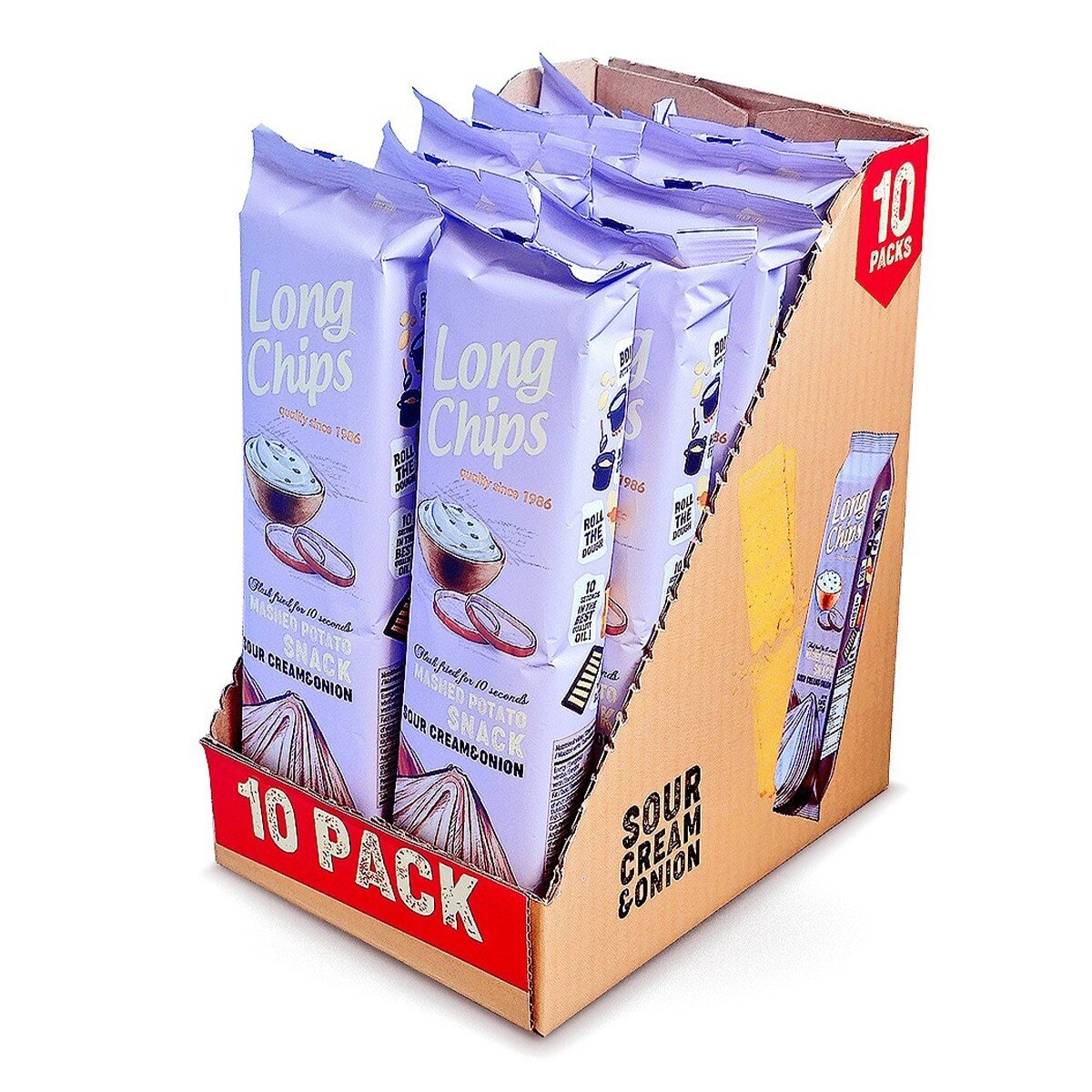 Long Chips 長形洋芋片10包如共750公克