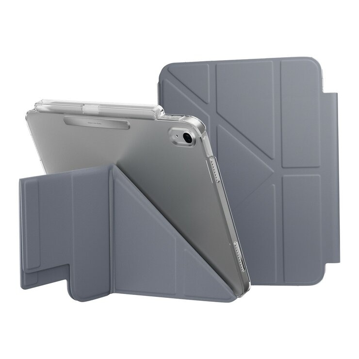 MAGEASY Facet 全方位支架透明背蓋保護套 (筆槽款) 適用於 2022 iPad 10.9吋 A14 & 2025 iPad 11吋 A16