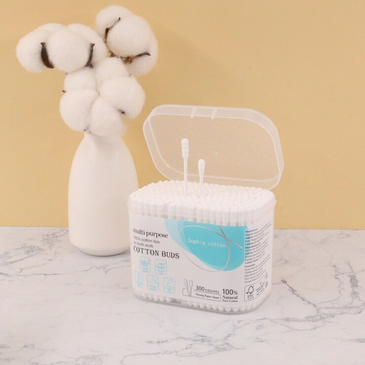 Sophia Cotton 紙軸棉花棒 300支 X 6入