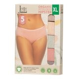 Jezebel 女有機棉內褲 5入組 XL 淺棕+淺橘+淺灰+粉+紫