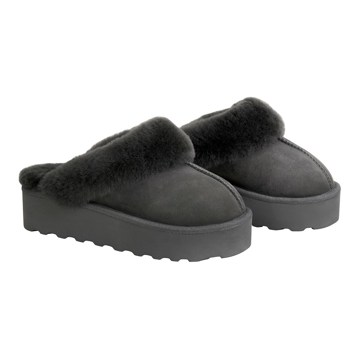 科克蘭 女絨毛拖鞋 灰