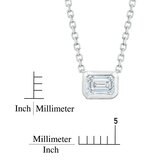 0.40克拉 祖母綠切割鑽石項鍊 VS2/I 0.40克拉 祖母綠切割鑽石項鍊 VS2/I