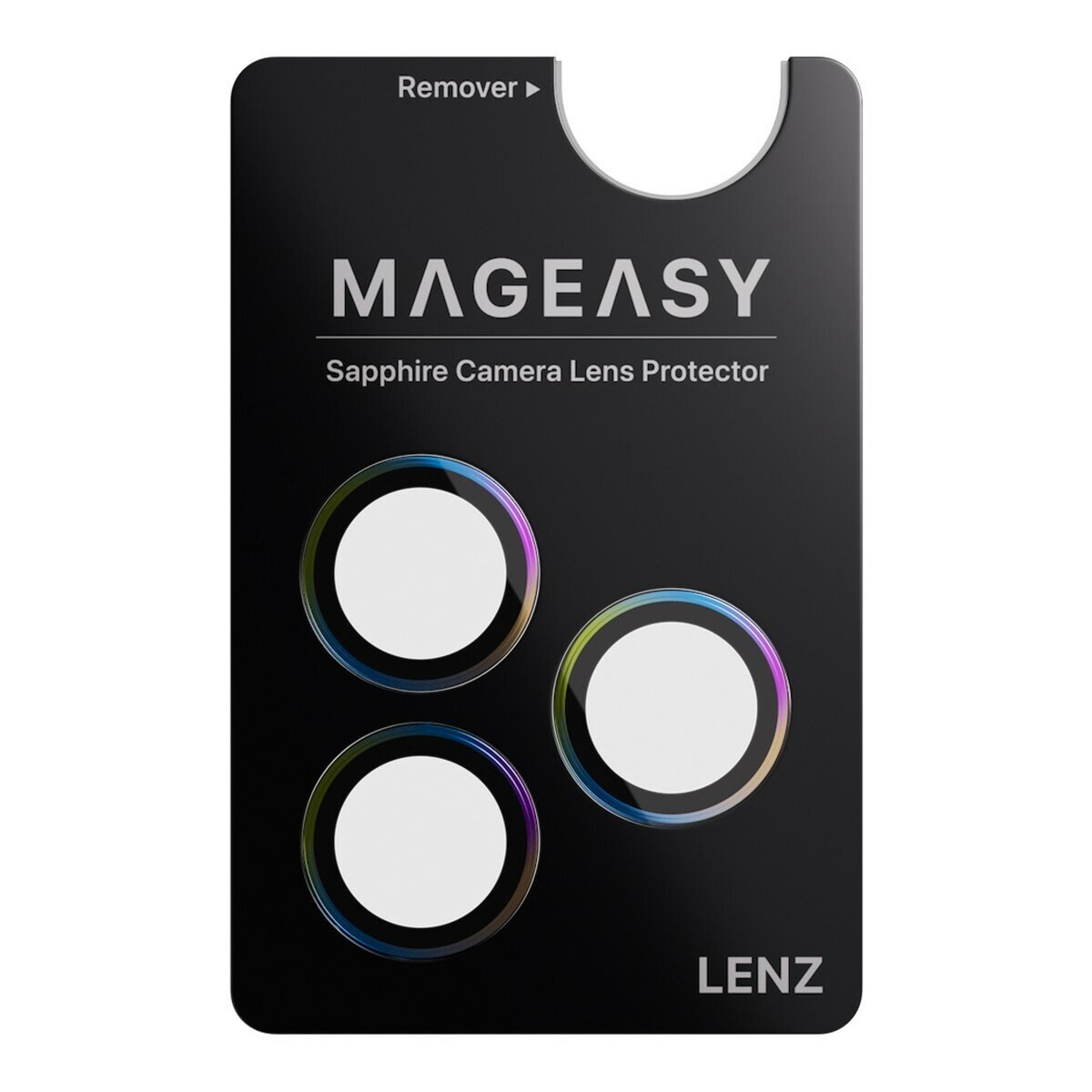 MAGEASY MagStand 360 M 磁吸旋轉支架防摔手機殼 iPhone 17 Pro(透明) + 鏡頭保護貼Lenz(炫彩) + Vetro 9H 鋼化玻璃保護膜