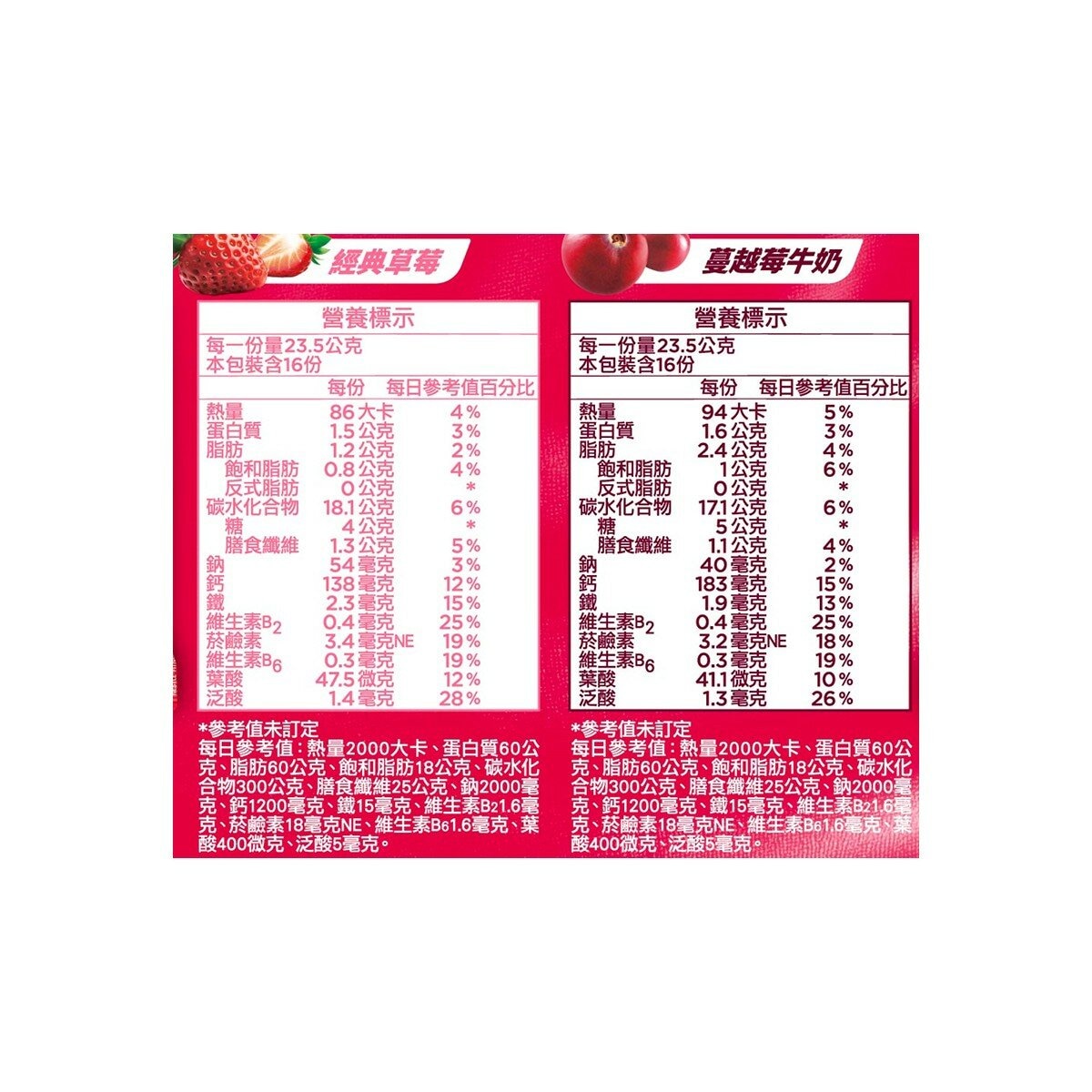 雀巢纖怡 莓果牛奶 & 蔓越莓牛奶穀物棒 23.5公克 X 32條 雀巢纖怡 莓果牛奶 & 蔓越莓牛奶穀物棒 23.5公克 X 32條