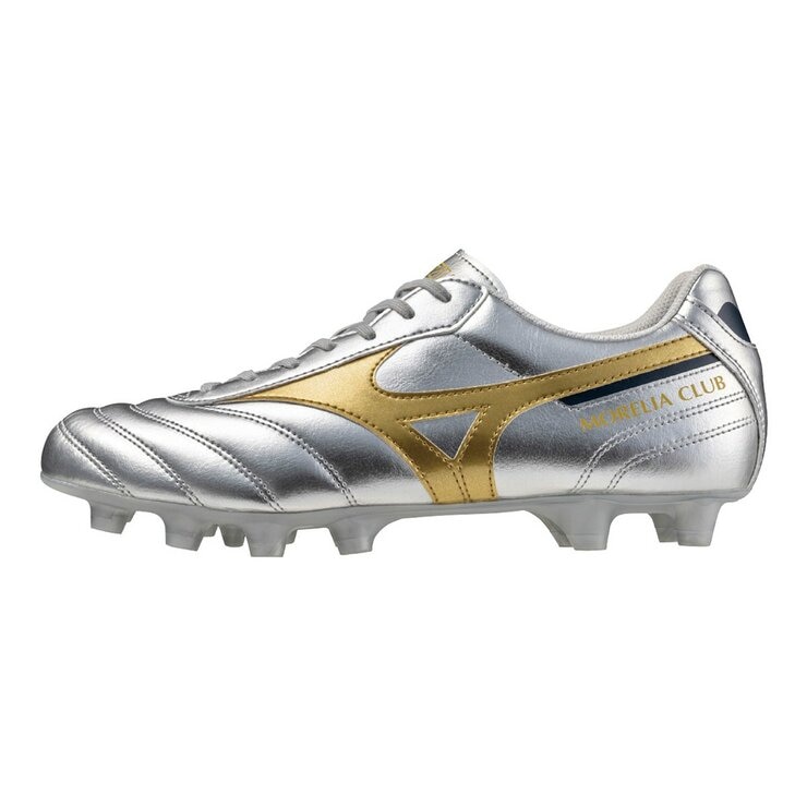 Mizuno 男足球鞋 MORELIA ll CLUB P1GA251604 銀+金