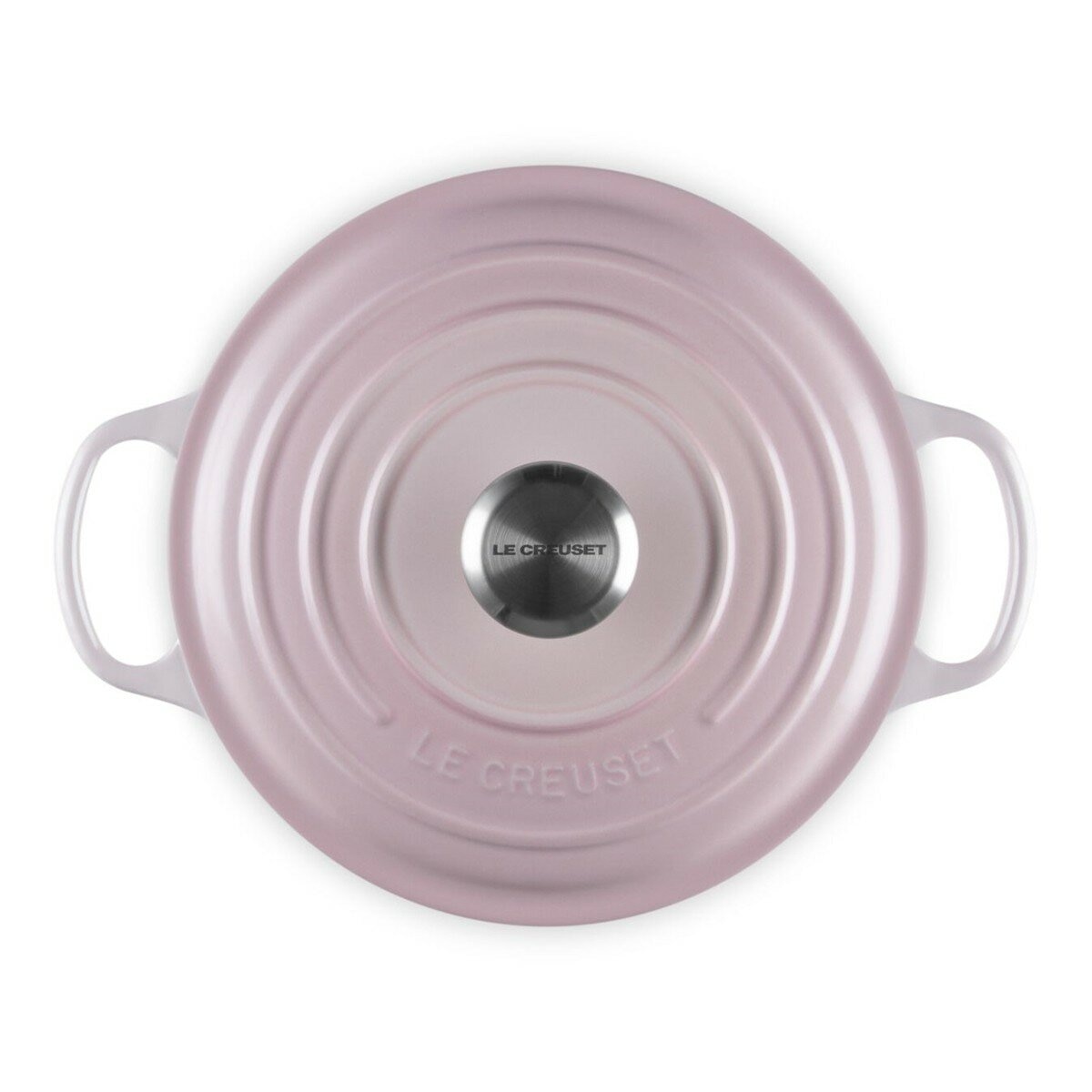 Le Creuset 雙耳圓形鑄鐵深圓鍋 含鋼頭鍋蓋 24公分 貝殼粉