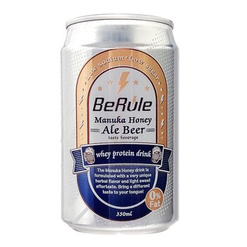 BeRule 非酒精麥蘆卡蜂蜜愛爾啤酒口味乳清蛋白飲 330毫升 X 24入