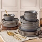 Over & Back 陶製餐具 X 16件組 深灰