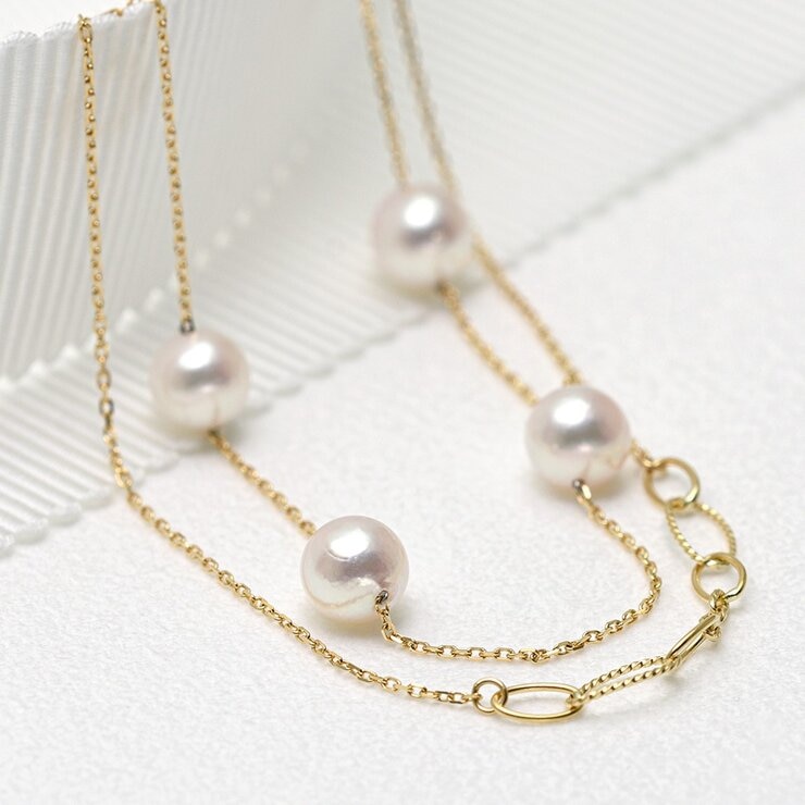 Tokyo Pearl 18K黃K金 6.0公釐 - 6.5公釐 Akoya 珍珠手鍊 - 144589