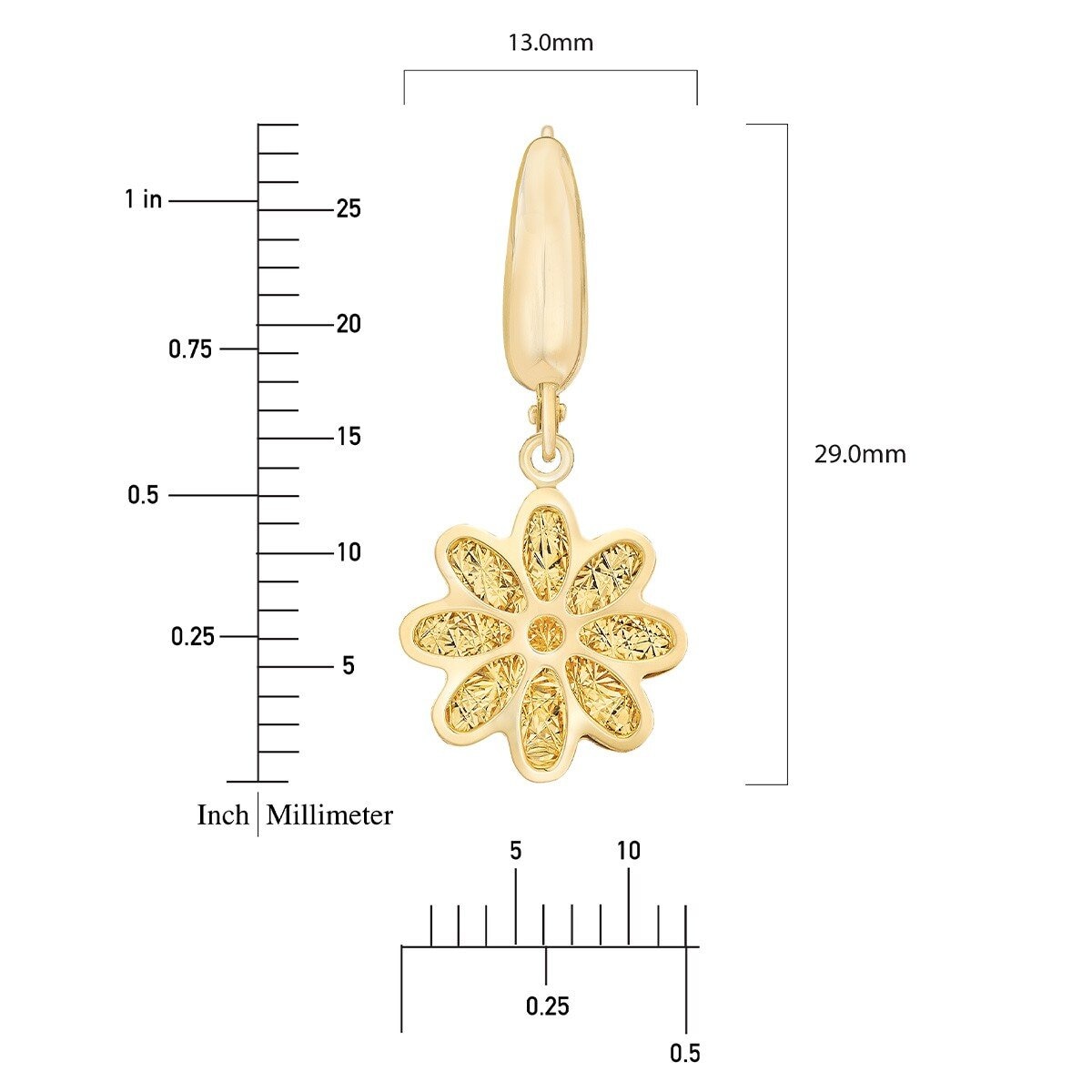 14K黃K金 花朵造型耳環