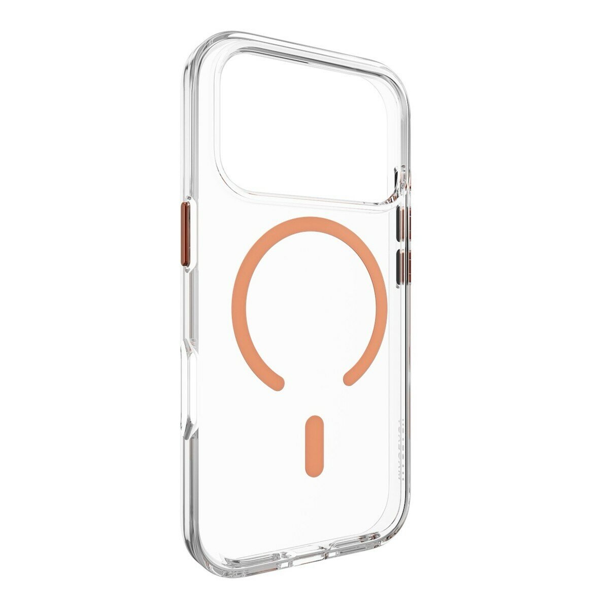 MAGEASY Bright M 不發黃軍規磁吸透明殼 iPhone 17 Pro(珊瑚磁圈) + 鏡頭保護貼Lenz鈦合金(午夜鈦) + Vetro 9H 鋼化玻璃保護膜