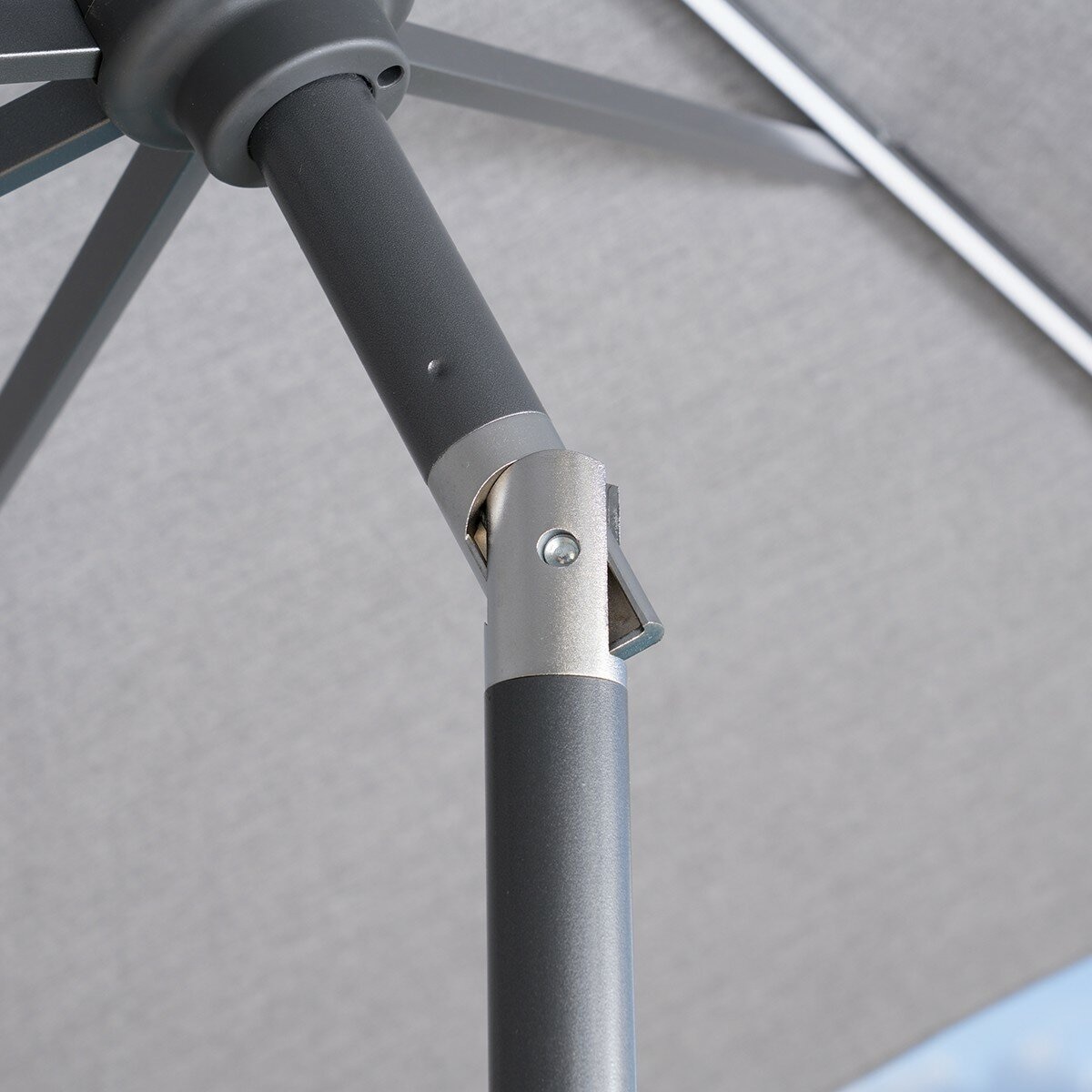 Sunvilla 10呎 LED 戶外遮陽傘 灰色