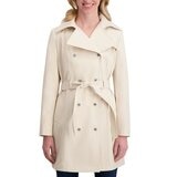 Calvin Klein 女長版風衣外套 奶油白 Calvin Klein 女長版風衣外套 奶油白