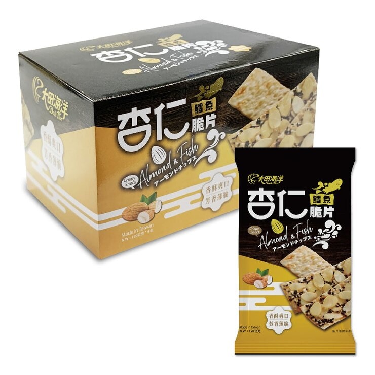 大田海洋 鱈魚杏仁脆片 120公克 X 4入 X 10盒