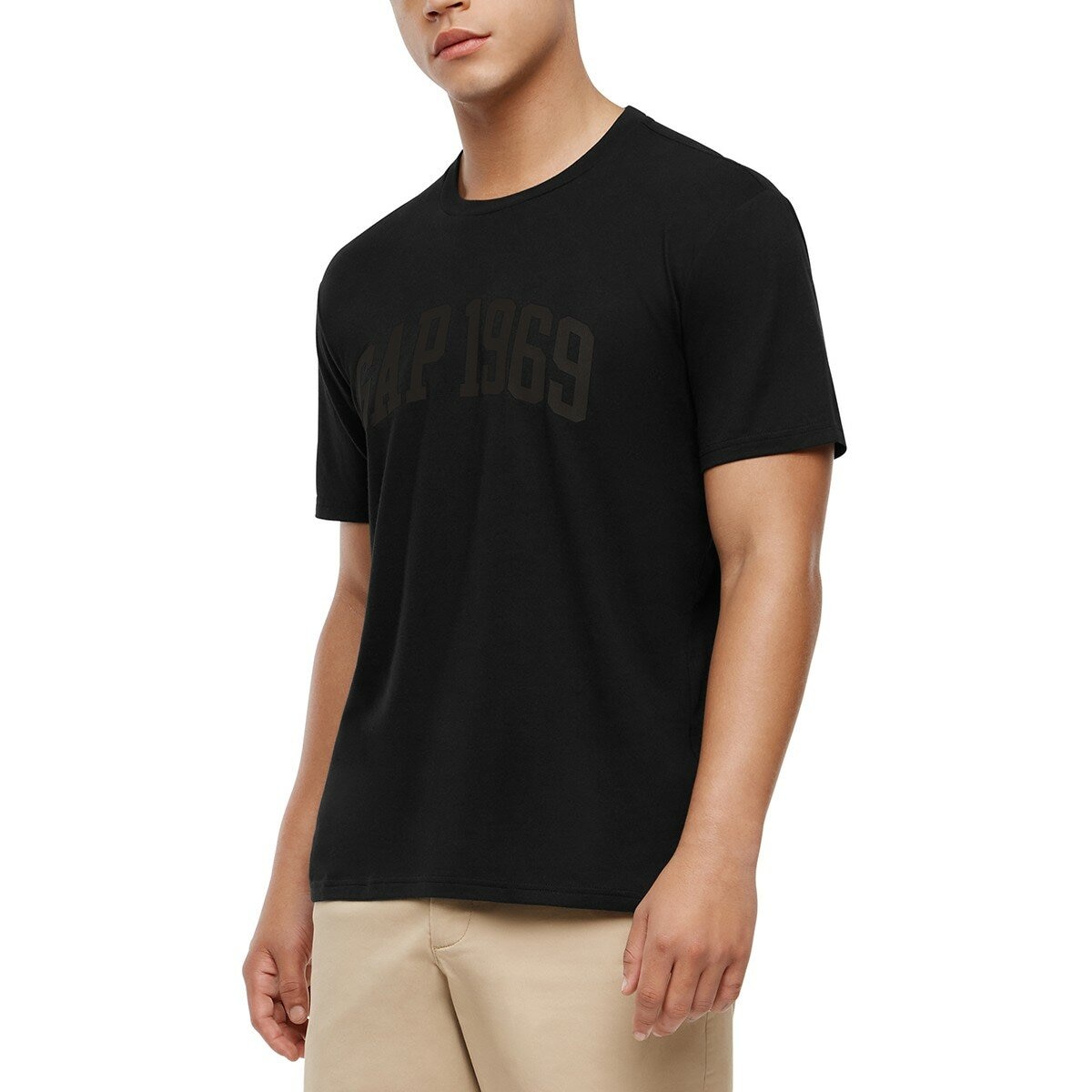 GAP 男短袖Logo上衣 黑