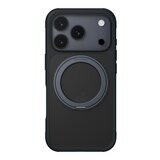 MAGEASY MagStand 360 M 磁吸旋轉支架防摔手機殼 iPhone 17 Pro(午夜) + 鏡頭保護貼Lenz 鈦合金(迷霧鈦) + Vetro 9H 鋼化玻璃保護膜