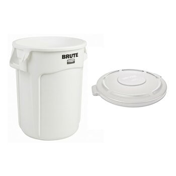 Rubbermaid Commercial Products BRUTE 加侖桶含蓋 32 加侖 白色
