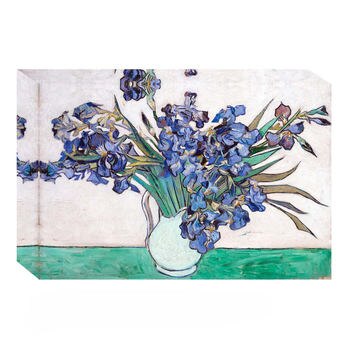 梵谷-花瓶裡的紫色鳶尾花松木框油畫 30x45 cm 梵谷-花瓶裡的紫色鳶尾花松木框油畫 30x45 cm