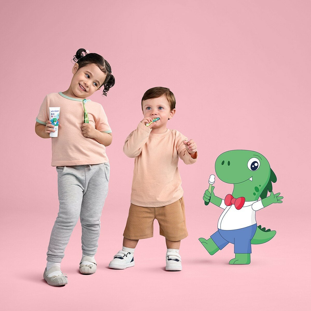 Jordan 0-5歲 兒童分齡含氟牙膏 含氟500ppm 草莓口味 75公克 X 12入