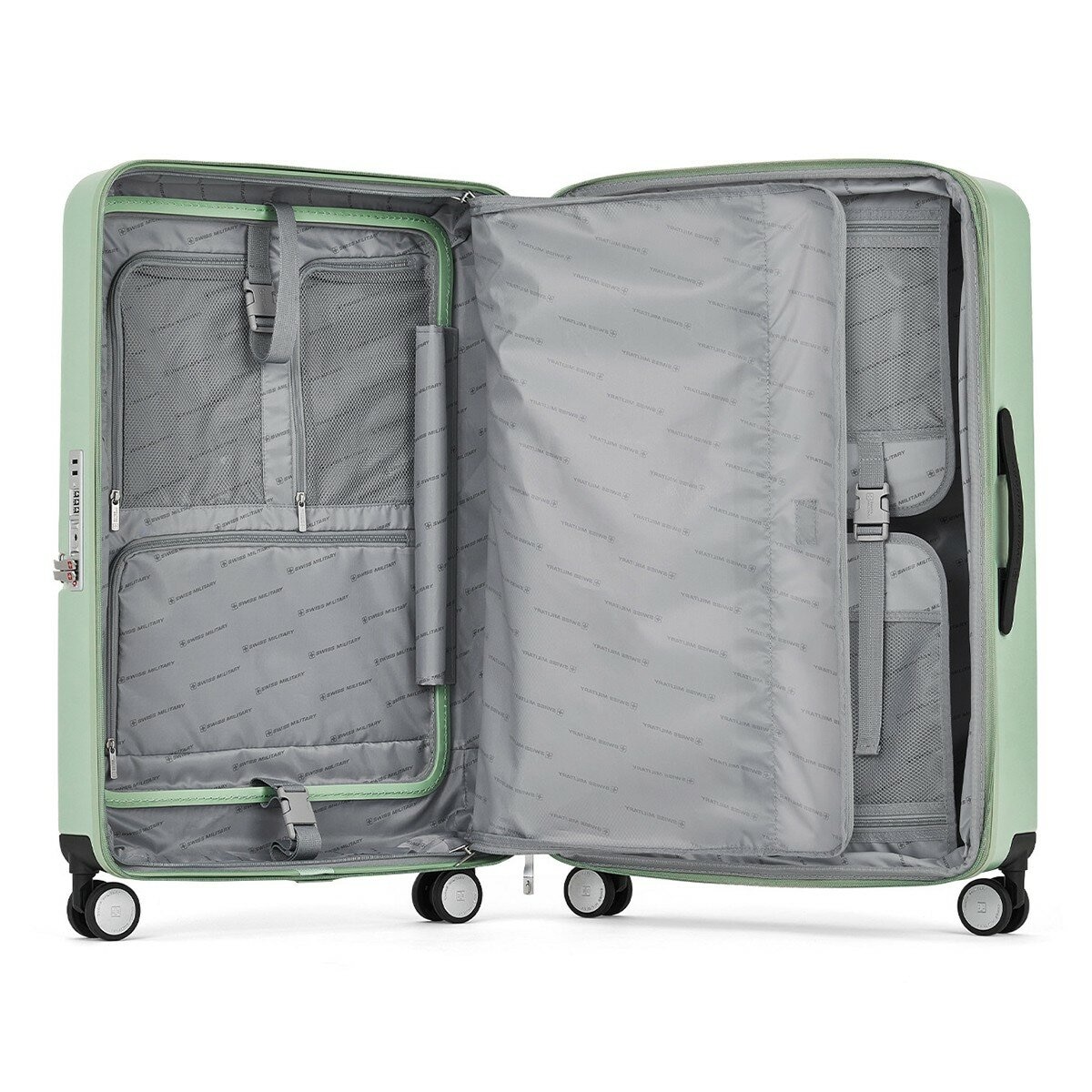 SWISS MILITARY 30吋 前開式行李箱 薄荷綠