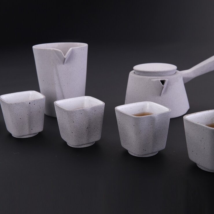 陸寶 飲隱山石茶禮 10件組 清水模灰