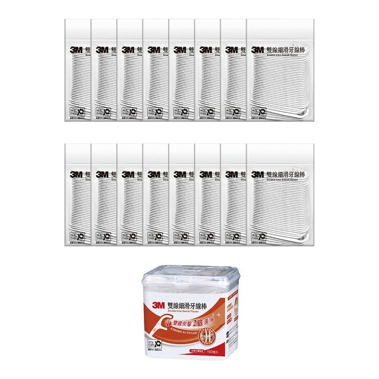 3M 雙線牙線棒組合包 950支